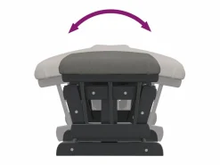 vidaxl Sillón de lactancia con taburete tela oscuro Gris