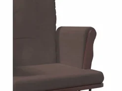 Outlet vidaxl Sillón de lactancia con taburete tela marrón Marru00f3n