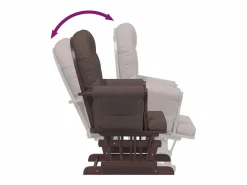 Outlet vidaxl Sillón de lactancia con taburete tela marrón Marru00f3n
