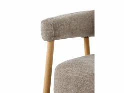Sillón de madera de roble tapizado en