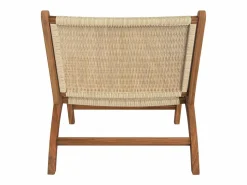 Hot Rendez-Vous Déco Sillón de madera de teca y ratán natural - Kilka Marru00f3n