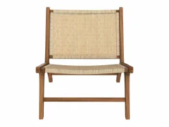 Hot Rendez-Vous Déco Sillón de madera de teca y ratán natural - Kilka Marru00f3n