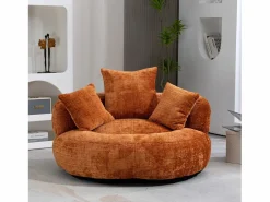 DripeX Sillón de marisco de marisco - tela de oranja de oranja - con 3 almohadas - carga máxima de 250 kg - 108x108x52cm