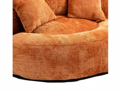 DripeX Sillón de marisco de marisco - tela de oranja de oranja - con 3 almohadas - carga máxima de 250 kg - 108x108x52cm