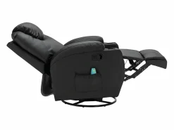 Hot Sillón de masaje de piel sintética - - SILVANO - acupresión y vibraciones Sillón De Masaje