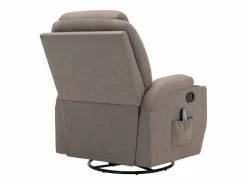 Vente-unique Sillón de masaje de tela - - SILVANO - golpeteos y vibraciones