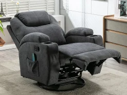 Vente-unique Sillón de masaje de tela - - SILVANO - acupresión y vibraciones