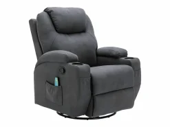 Vente-unique Sillón de masaje de tela - - SILVANO - acupresión y vibraciones