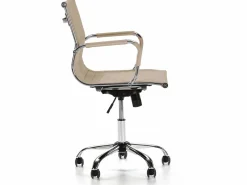 Hot VS Venta-stock Sillón de Oficina Croma reclinable Taupe, Piel sintética, Altura Ajustable Topo