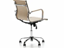 Hot VS Venta-stock Sillón de Oficina Croma reclinable Taupe, Piel sintética, Altura Ajustable Topo
