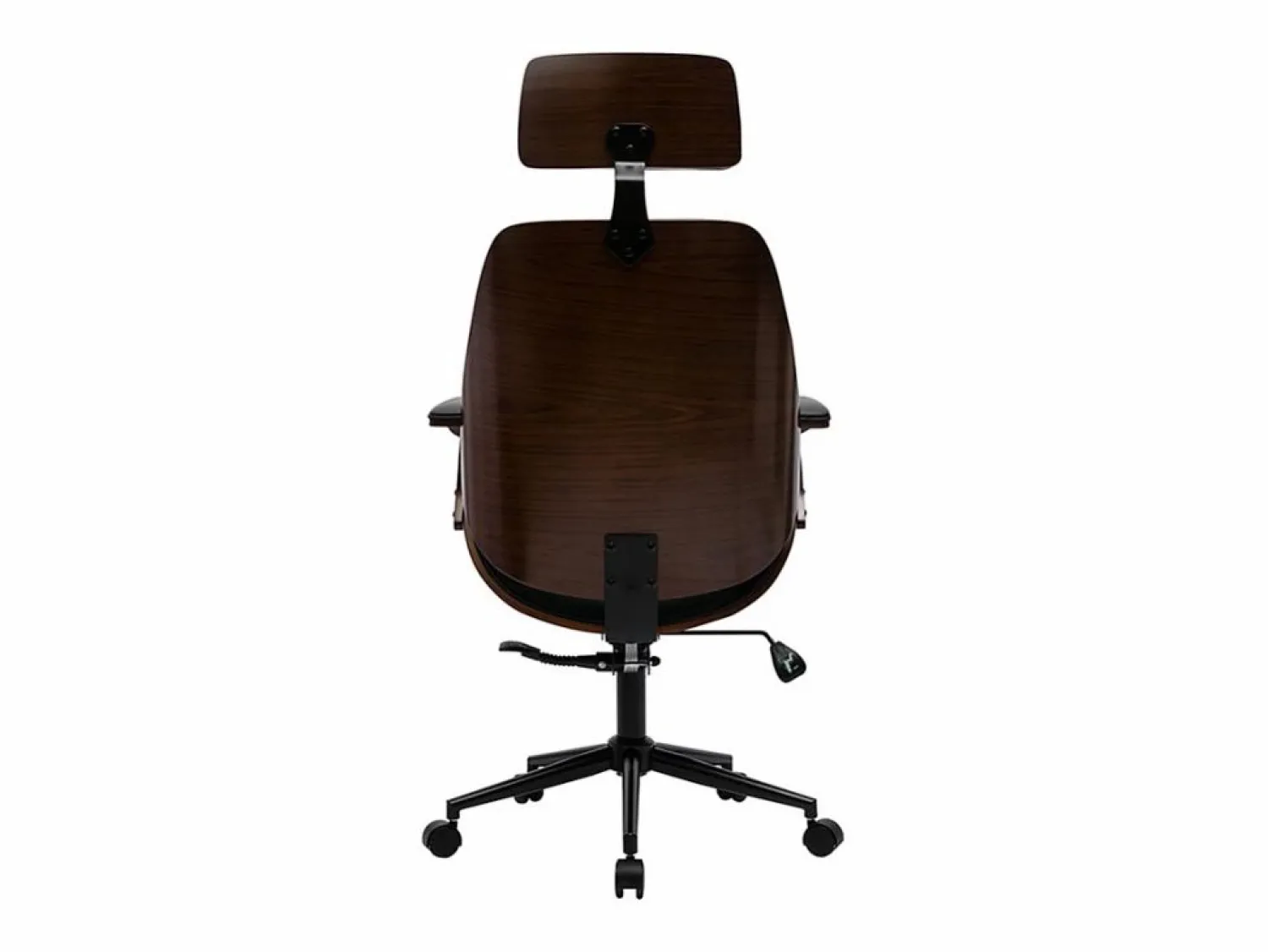 Sale Miliboo Sillón de oficina de dirección de diseño , madera oscura y metal MUSK Negro