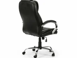 Sale VS Venta-stock Sillón de Oficina elevable y reclinable Nixon, Piel sintética, Color Negro