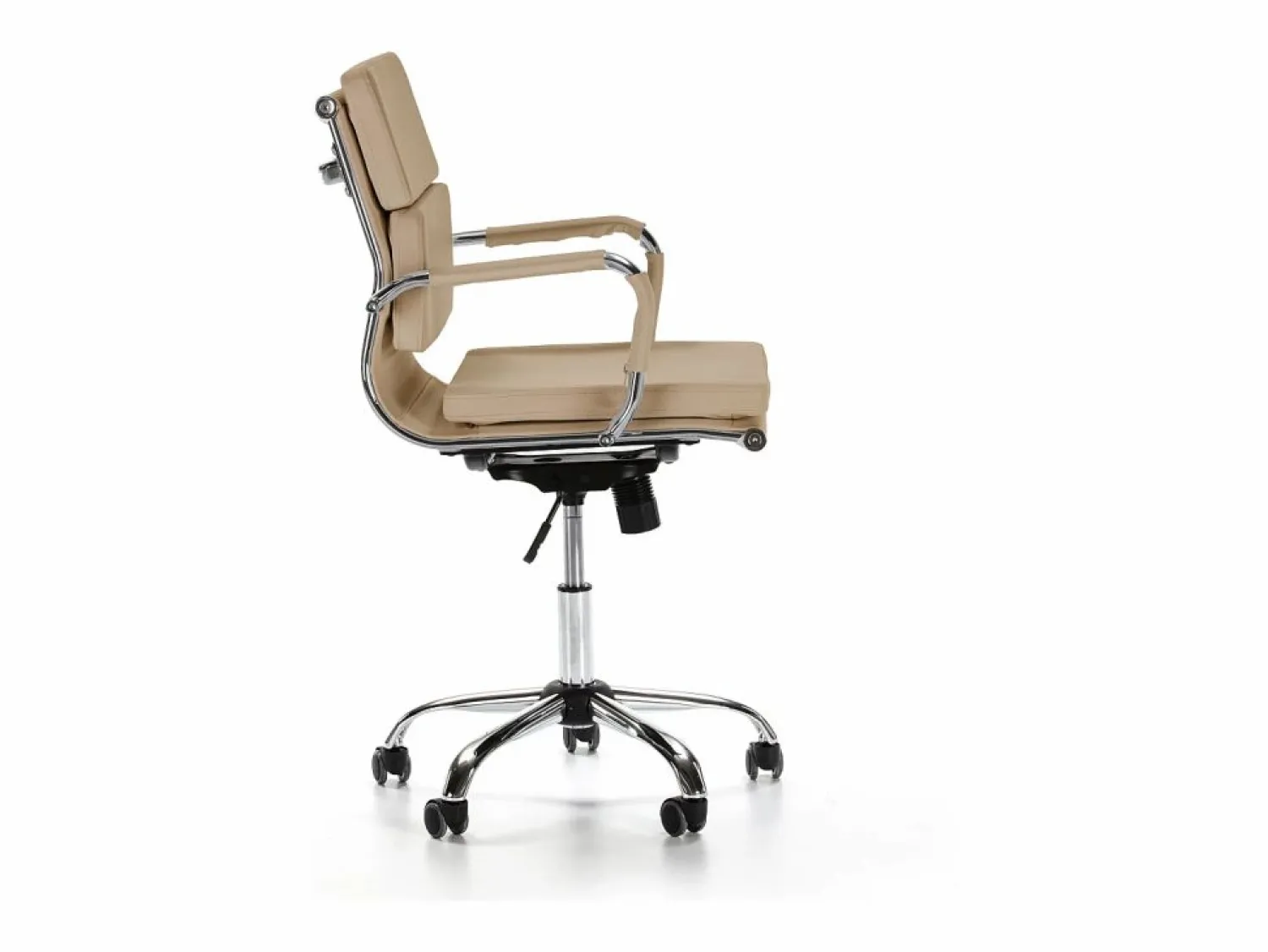 Hot Sillón de Oficina Fenix reclinable Taupe, Piel sintética, Altura Ajustable Silla De Oficina