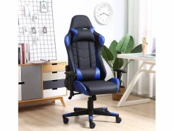 VS Venta-stock Sillón de Oficina Gaming , Piel sintética, inclinación y Altura Regulable