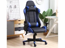 VS Venta-stock Sillón de Oficina Gaming , Piel sintética, inclinación y Altura Regulable