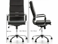 New Sillón de Oficina Morgan reclinable , Piel sintética, Altura Ajustable Silla De Oficina