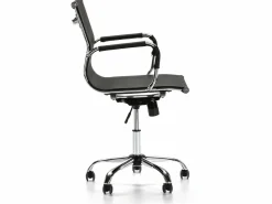 New VS Venta-stock Sillón de Oficina Oxford reclinable, Tejido Transpirable, Altura Ajustable Negro