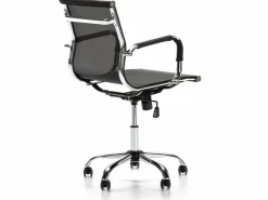 New VS Venta-stock Sillón de Oficina Oxford reclinable, Tejido Transpirable, Altura Ajustable Negro