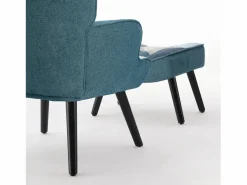 Discount Sillón de orejas, sillón de relajación, sillón, sillón de orejas de patchwork con taburete, sillón de lectura Sillón De Piel