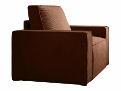 Vente-unique Sillón de pana oscuro AMELIA