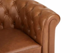 Vente-unique Sillón de piel de búfalo vacuno icónico CHESTERFIELD