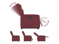 Sillón de relax | Silla | Sillón reclinable elevable tela tinto SHL4659 Sillón Relax