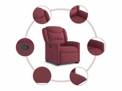 Sillón de relax | Silla | Sillón reclinable elevable tela tinto SHL4659 Sillón Relax