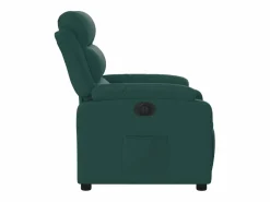 Outlet Sillón de relax | Silla | Sillón reclinable eléctrico tela verde oscuro SHL4714 Verde pino