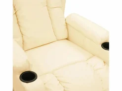 Sillón de relax | Silla | Sillón reclinable eléctrico de cuero sintético SHL5987 Crema
