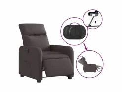 Discount Sillón de relax | Silla | Sillón reclinable eléctrico tela marrón oscuro SHL3804 Marru00f3n