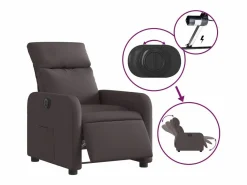 Discount Sillón de relax | Silla | Sillón reclinable eléctrico tela marrón oscuro SHL3804 Marru00f3n