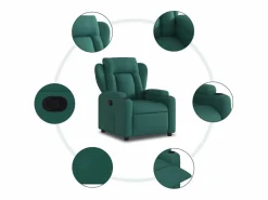 Sillón de relax | Silla | Sillón reclinable de tela verde oscuro SHL9703 Sillón Relax
