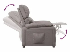 New Sillón de relax | Silla | Sillón reclinable de tela gris taupe SHL3599 Sillón Relax