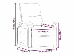 New Sillón de relax | Silla | Sillón reclinable de tela gris taupe SHL3599 Sillón Relax