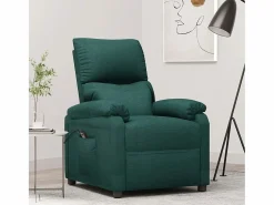 Sillón de relax | Silla | Sillón reclinable eléctrico tela verde oscuro SHL5705