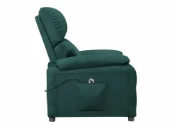 Sillón de relax | Silla | Sillón reclinable eléctrico tela verde oscuro SHL5705