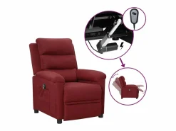 Discount Sillón de relax | Silla | Sillón reclinable eléctrico tela tinto SHL3394 Rojo