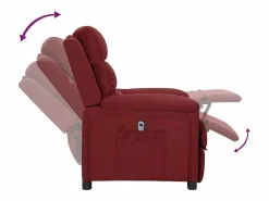 Discount Sillón de relax | Silla | Sillón reclinable eléctrico tela tinto SHL3394 Rojo