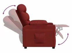 Sillón de relax | Silla | Sillón reclinable de tela tinto SHL8519