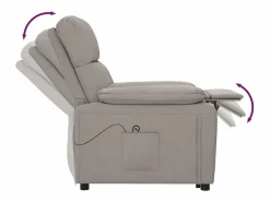 Hot Sillón de relax | Silla | Sillón reclinable eléctrico tela gris taupé SHL2578 Topo