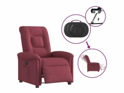 Best Sillón de relax | Silla | Sillón reclinable eléctrico tela tinto SHL9106 Sillón Relax