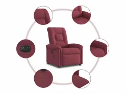 Best Sillón de relax | Silla | Sillón reclinable eléctrico tela tinto SHL9106 Sillón Relax