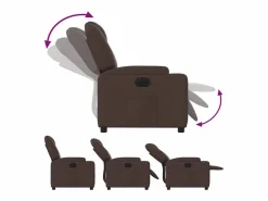 Sillón de relax | Silla | Sillón reclinable eléctrico tela marrón oscuro SHL6882