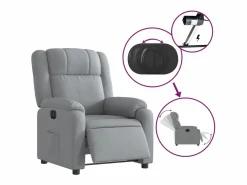 Sillón de relax | Silla | Sillón reclinable eléctrico tela claro SHL4075