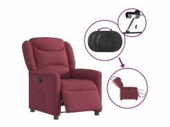 New Sillón de relax | Silla | Sillón reclinable eléctrico tela tinto SHL3261 Sillón Relax