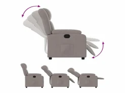 Best Sillón de relax | Silla | Sillón reclinable de tela gris taupe SHL8517 Sillón Relax