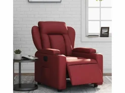 Hot Sillón de relax | Silla | Sillón reclinable eléctrico de cuero sintético tinto SHL2159 Sillón Relax