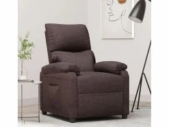 Clearance Sillón de relax | Silla | Sillón reclinable de tela marrón oscuro SHL7688 Marru00f3n