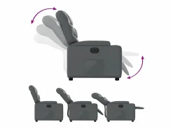 Sillón de relax | Silla | Sillón reclinable eléctrico de cuero sintético SHL2483 Gris