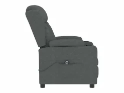 Sillón de relax | Silla | Sillón reclinable eléctrico de tela gris oscuro SHL8457